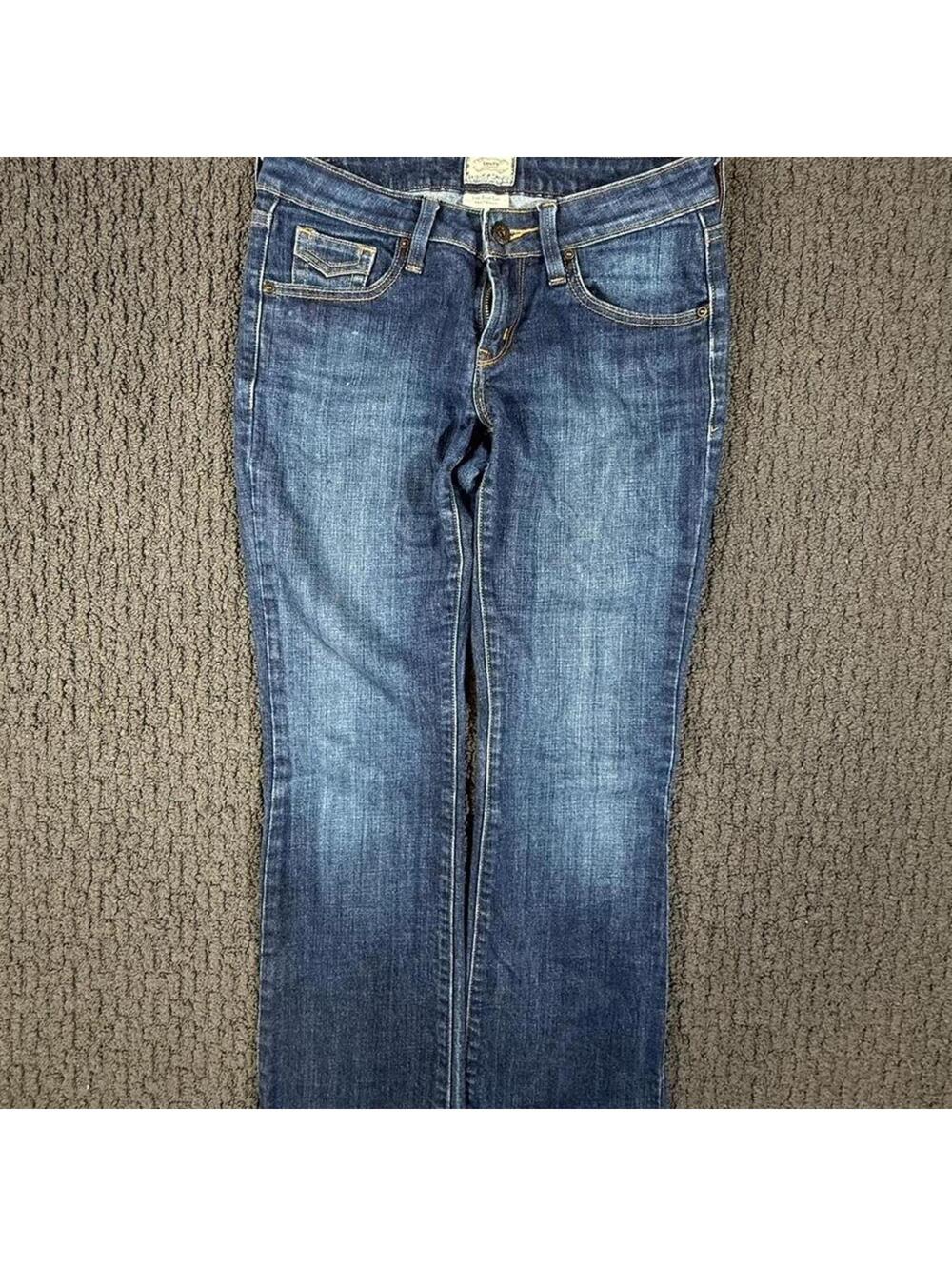 LEVI’S 545 Low Rise Boot Cut Dark Wash Blue Jeans Size 2